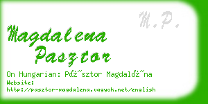 magdalena pasztor business card